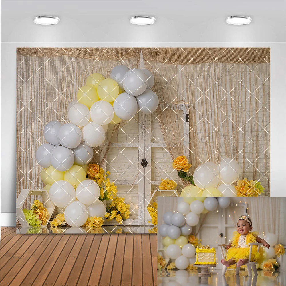 Yellow Blooms Birthday Backdrop for Photography Kids Cake Smash Backgrounds Balloon Decor Photo Banner Studio Props
Yellow Blooms Birthday Backdrop for Photography Kids Cake Smash Backgrounds Balloon Decor Photo Banner Studio Props