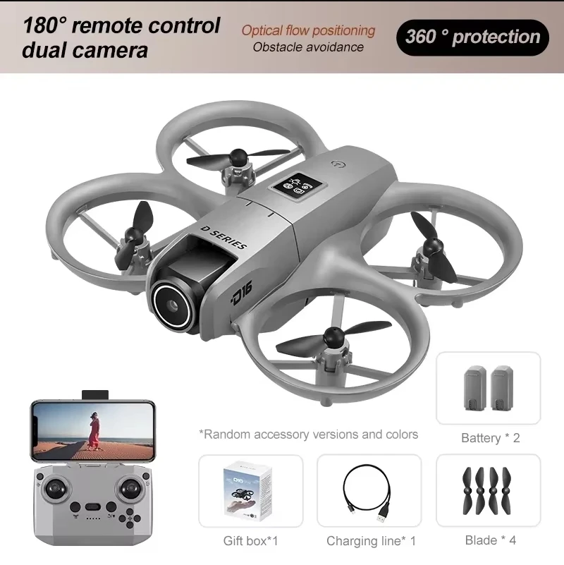 D16 Мини-RC Дрон с 180° ° Электрическая регулируемая 4K HD камера, Wi-Fi, световой поток, карманный дрон для предотвращения препятствий, радиоуправляемый квадрокоптер
D16 Мини-RC Дрон с 180° ° Электрическая регулируемая 4K HD камера, Wi-Fi, световой поток, карманный дрон для предотвращения препятствий, радиоуправляемый квадрокоптер