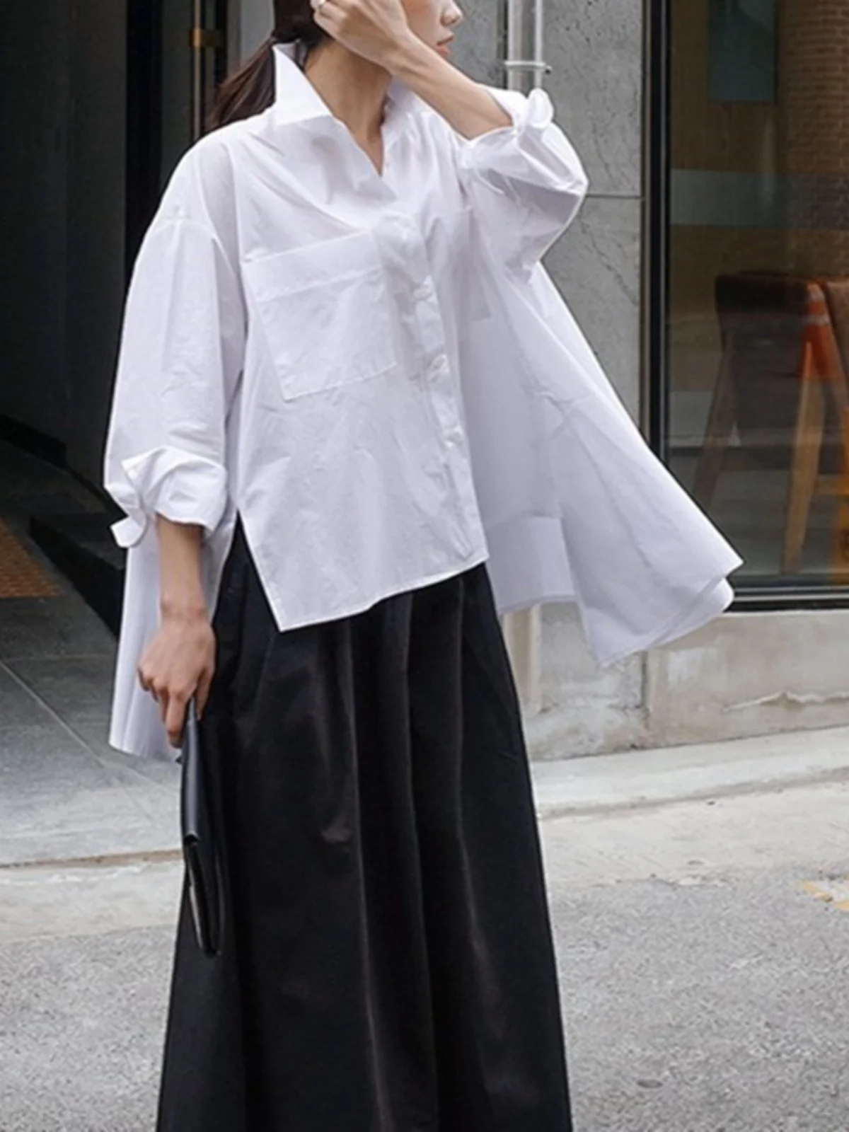 Double ket Women's irt Chic Collar Loose Lazy Sle Slimming Design Front ort Ba Long Cloak Top Cotton Polyester Lon...
Double ket Women's irt Chic Collar Loose Lazy Sle Slimming Design Front ort Ba Long Cloak Top Cotton Polyester Lon...