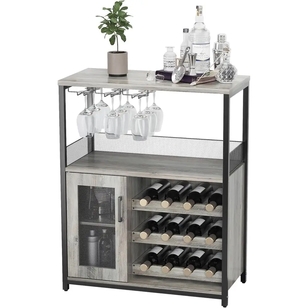 Detachable Rack Wine Bar Cabinet, Wooden Storage Cabinet with Glass Holder & Mesh Door, Compact Sideboard for Liquor and Glasswa
Detachable Rack Wine Bar Cabinet, Wooden Storage Cabinet with Glass Holder & Mesh Door, Compact Sideboard for Liquor and Glasswa