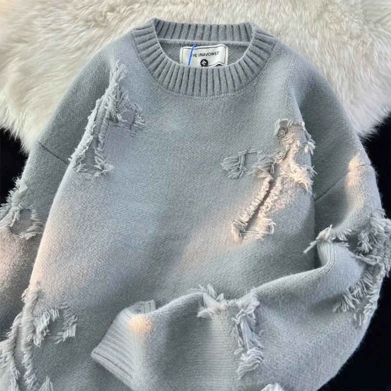 Retro Hole Fringed Sweater Loose Versatile Sweater For Men And Women Long Sleeve Sweater 2024 Autumnand y2k Streetwear Men New
Retro Hole Fringed Sweater Loose Versatile Sweater For Men And Women Long Sleeve Sweater 2024 Autumnand y2k Streetwear Men New