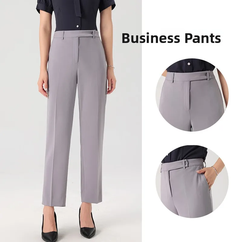 Новые женские рабочие брюки 2023 года, серые, прямого кроя, длиной 7/8, с высокой талией, из полиэстера, для офиса и деловых встреч
Новые женские рабочие брюки 2023 года, серые, прямого кроя, длиной 7/8, с высокой талией, из полиэстера, для офиса и деловых встреч