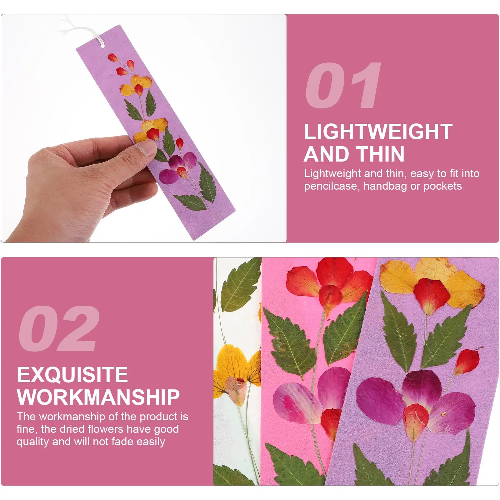 4Pcs Natural Dried Flowers Bookmarks DIY Materials Creative Handmade Reading Bookmarks Dried Flower Materials 
4Pcs Natural Dried Flowers Bookmarks DIY Materials Creative Handmade Reading Bookmarks Dried Flower Materials