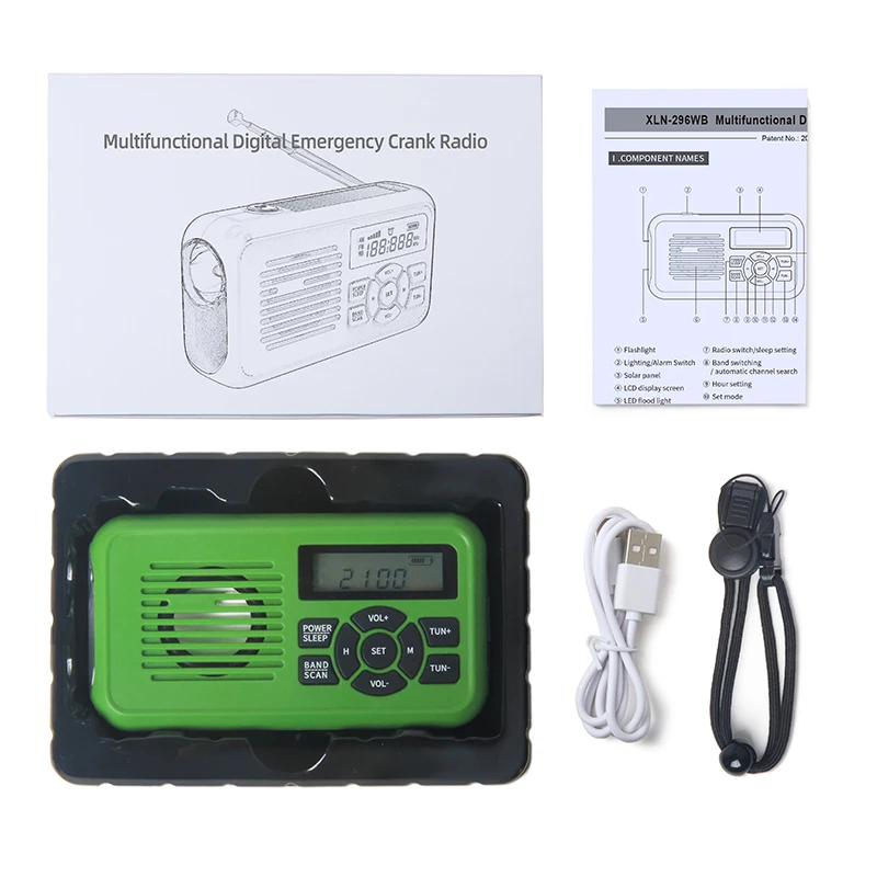2026 OEM Portable Rechargeable Emergency Solar Hand Crank 2000mah WB NOAA Radio with Phone Charger and LED Torch FM Radio
2026 OEM Portable Rechargeable Emergency Solar Hand Crank 2000mah WB NOAA Radio with Phone Charger and LED Torch FM Radio