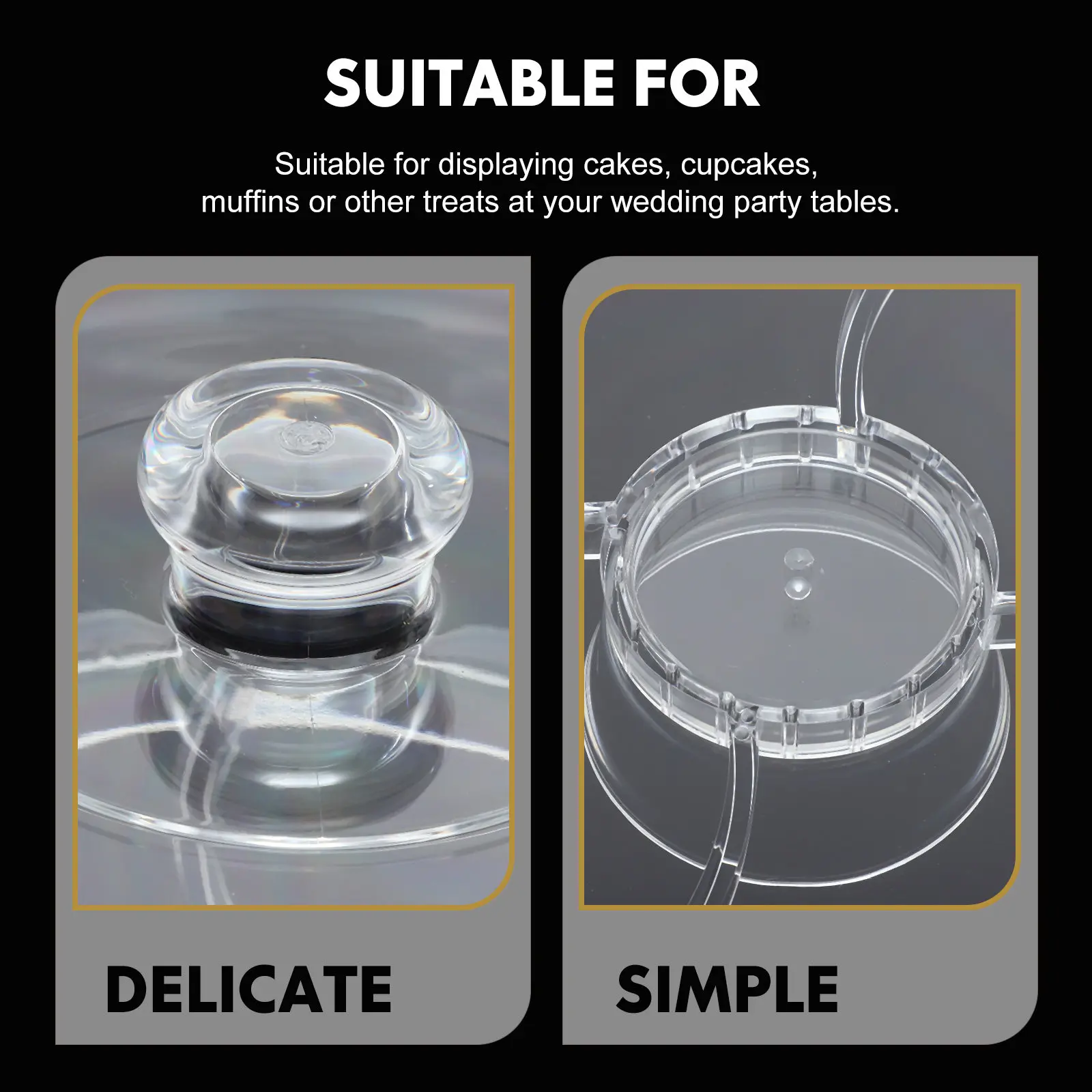 1Set Transparent Cake Holder Premium Fruit Plate Cake Stand Food Serving Tray Base Design with Cover Dessert Display for Wedding
1Set Transparent Cake Holder Premium Fruit Plate Cake Stand Food Serving Tray Base Design with Cover Dessert Display for Wedding