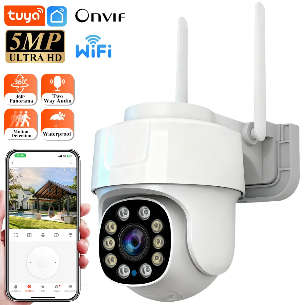 Tuya Smart Life 5MP Outdoor Waterproof Home Security Auto Tracking AI Human Detection Camera WIFI Network Surveillance Camera
Tuya Smart Life 5MP Outdoor Waterproof Home Security Auto Tracking AI Human Detection Camera WIFI Network Surveillance Camera