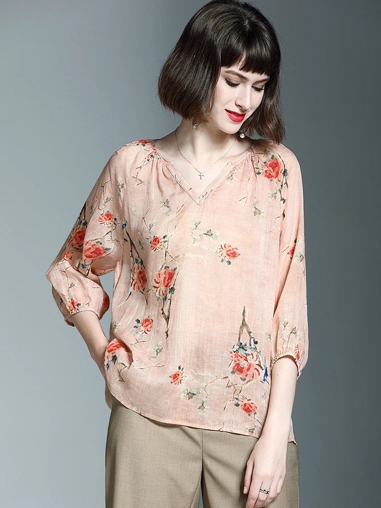 Clothing Female free shipping Summer Fashion Pink Printed Ramie Chiffon Shirt Fine Elegant Top Cut Shirts and Blouses New Women
Clothing Female free shipping Summer Fashion Pink Printed Ramie Chiffon Shirt Fine Elegant Top Cut Shirts and Blouses New Women
