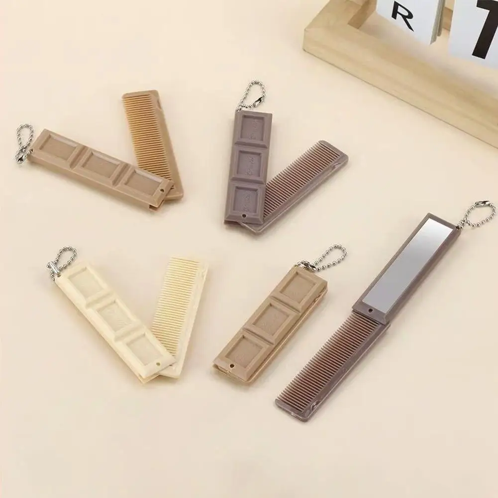 Chocolate-Shaped 2-in-1 Folding Comb with Mirror Portable Hair Massage Comb Brush for Salon Travel Smooth Styling Tool
Chocolate-Shaped 2-in-1 Folding Comb with Mirror Portable Hair Massage Comb Brush for Salon Travel Smooth Styling Tool