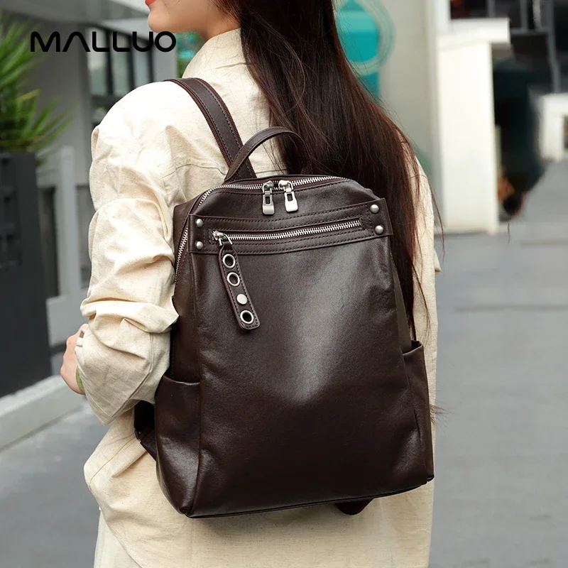 Women's Natural Cow Leather Backpacks Lady Cowhide Design Large Capacity Bags Female Retro Fashion Versatile Backpacks Ladies
Women's Natural Cow Leather Backpacks Lady Cowhide Design Large Capacity Bags Female Retro Fashion Versatile Backpacks Ladies
