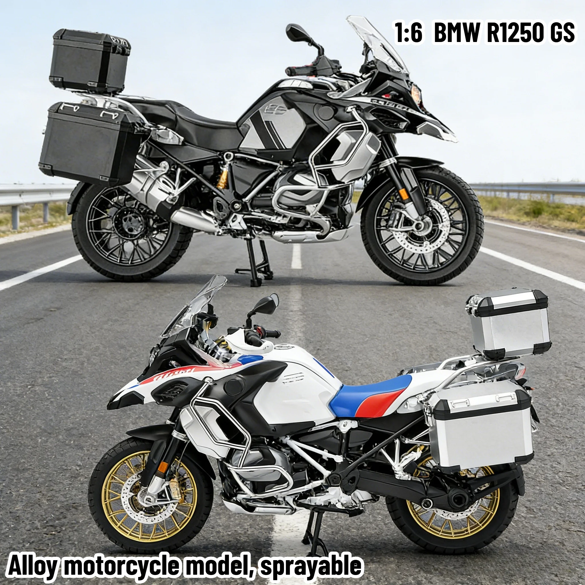 1:6 FOR BMW R1250GS Alloy Diecast Huge Motorcycle Model Sprayable audible Trendy Ornaments Collection Toys Car Gift boy Birthday
1:6 FOR BMW R1250GS Alloy Diecast Huge Motorcycle Model Sprayable audible Trendy Ornaments Collection Toys Car Gift boy Birthday