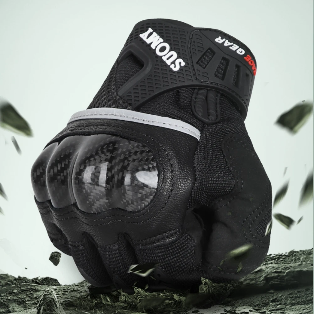 Spring Summer Carbon Fiber Motorcycle Gloves Breathable Touchscreen Protective Shell Unisex Crash-Resistant Riding Gear Gloves
Spring Summer Carbon Fiber Motorcycle Gloves Breathable Touchscreen Protective Shell Unisex Crash-Resistant Riding Gear Gloves