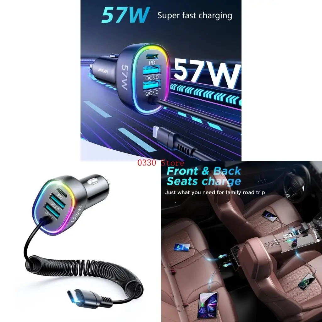 Multi Ports 60W USB Car PD3.0 QC3.0 Type C Fast Car Charging Adapter Cigarette USB
Multi Ports 60W USB Car PD3.0 QC3.0 Type C Fast Car Charging Adapter Cigarette USB