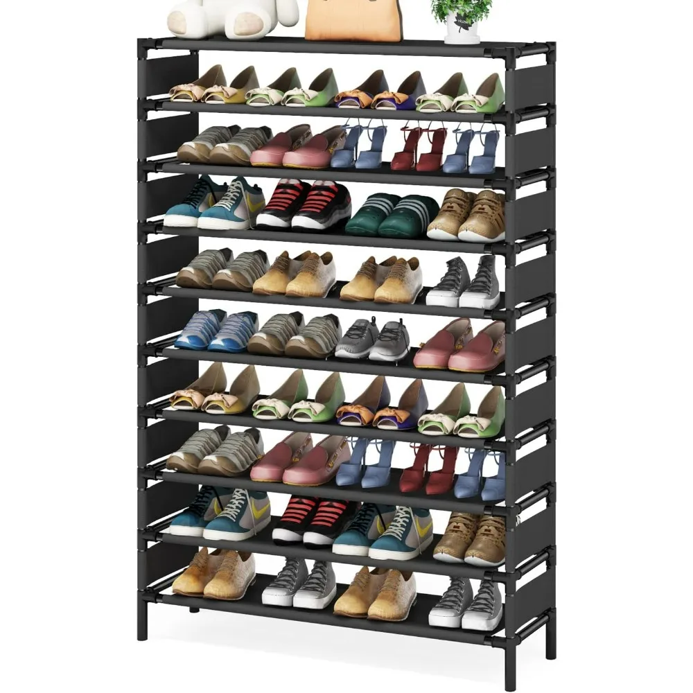 10 Tiers Shoe Rack, Large Capacity Shoe Shelf, Tall Shoe Organizer for 50 Pairs, Space Saving Lightweight Shoe Storage 
10 Tiers Shoe Rack, Large Capacity Shoe Shelf, Tall Shoe Organizer for 50 Pairs, Space Saving Lightweight Shoe Storage