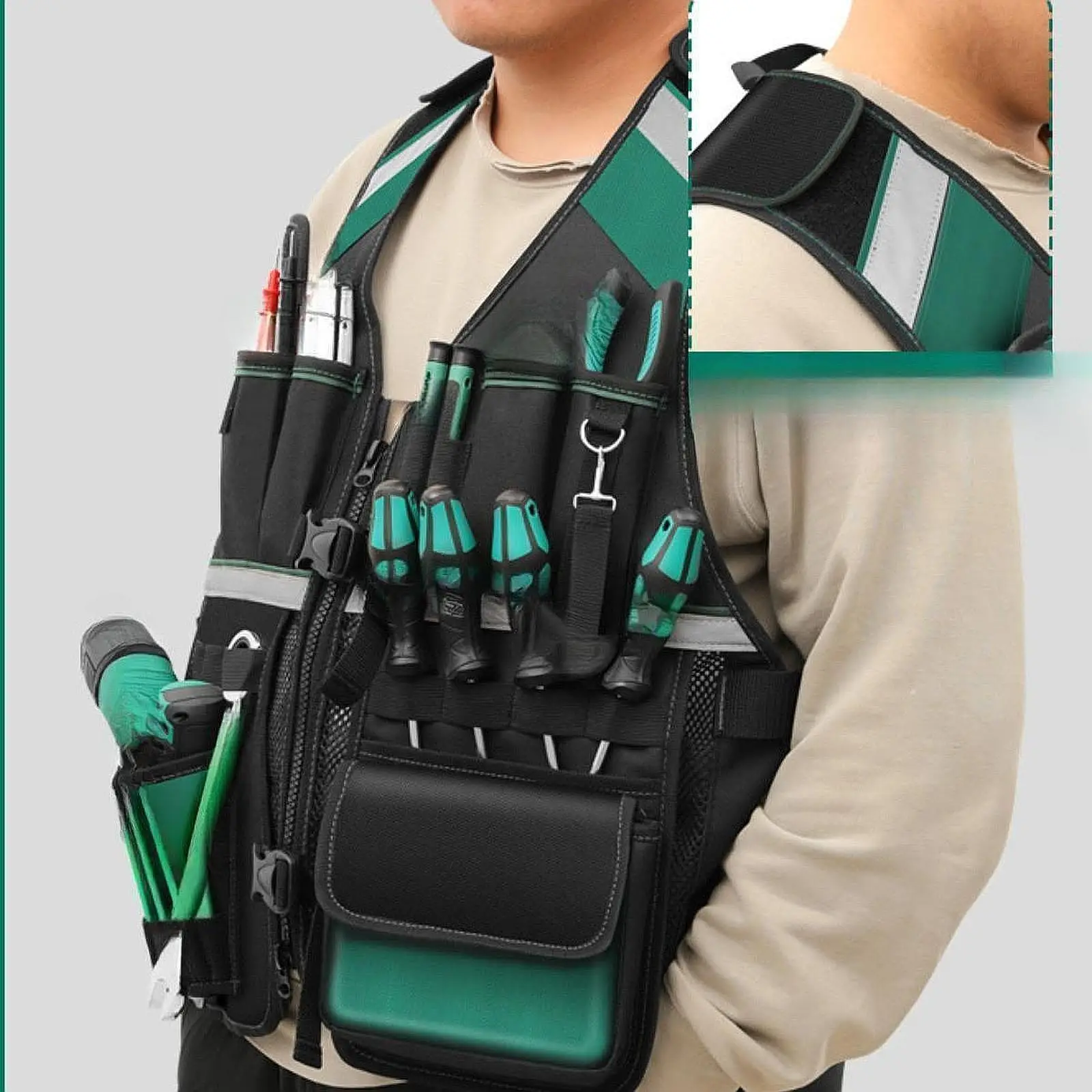 Electrician Tool Vest Construction Tool Vest for Maintenance Workers Technicians Outdoor Workers Construction Carpenters
Electrician Tool Vest Construction Tool Vest for Maintenance Workers Technicians Outdoor Workers Construction Carpenters