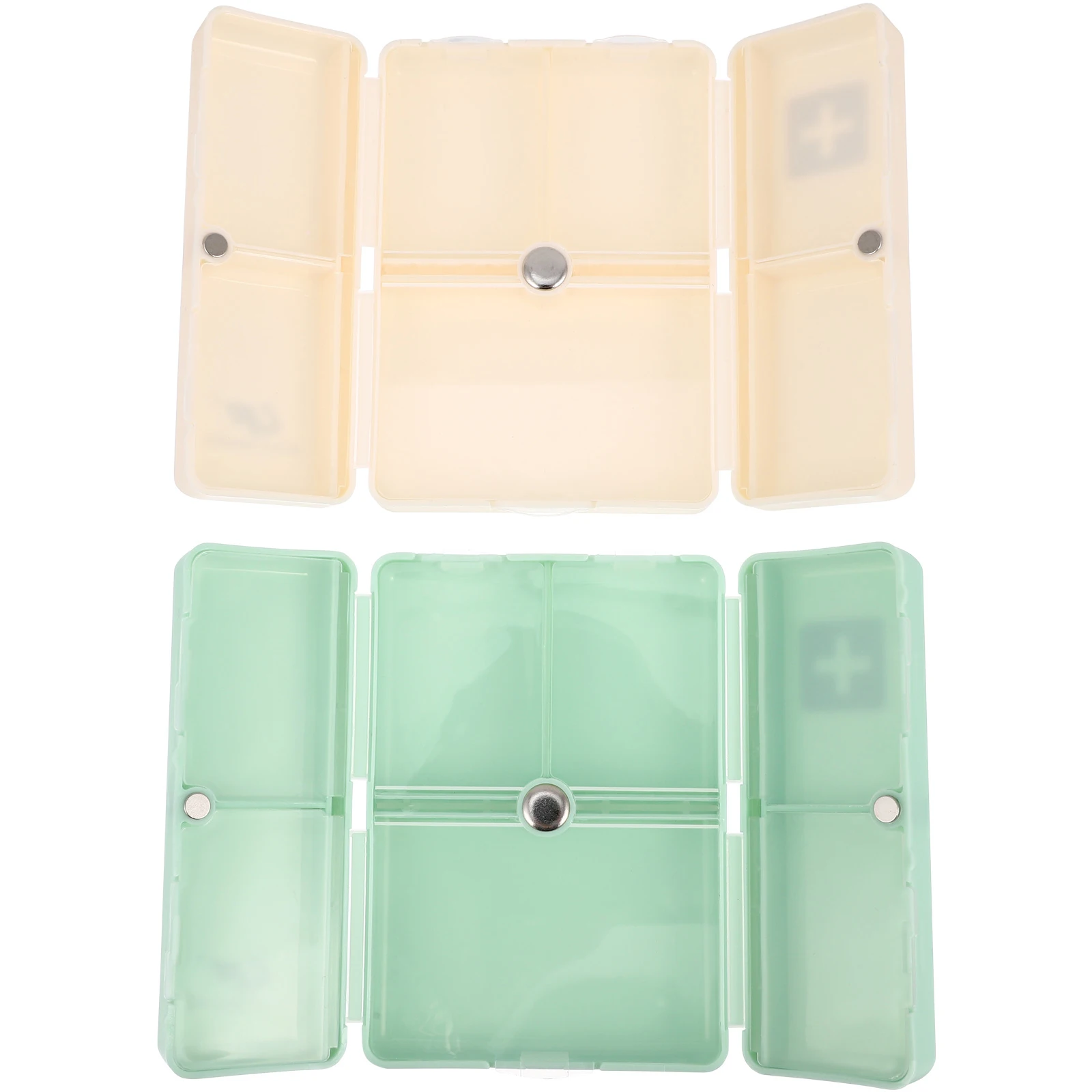 2 pcs Divided Medicine Box Transparent Plastic Cover Magnetic 7Compartments Pill Storage Weekly Cases Kitchen Balcony Travel
2 pcs Divided Medicine Box Transparent Plastic Cover Magnetic 7Compartments Pill Storage Weekly Cases Kitchen Balcony Travel