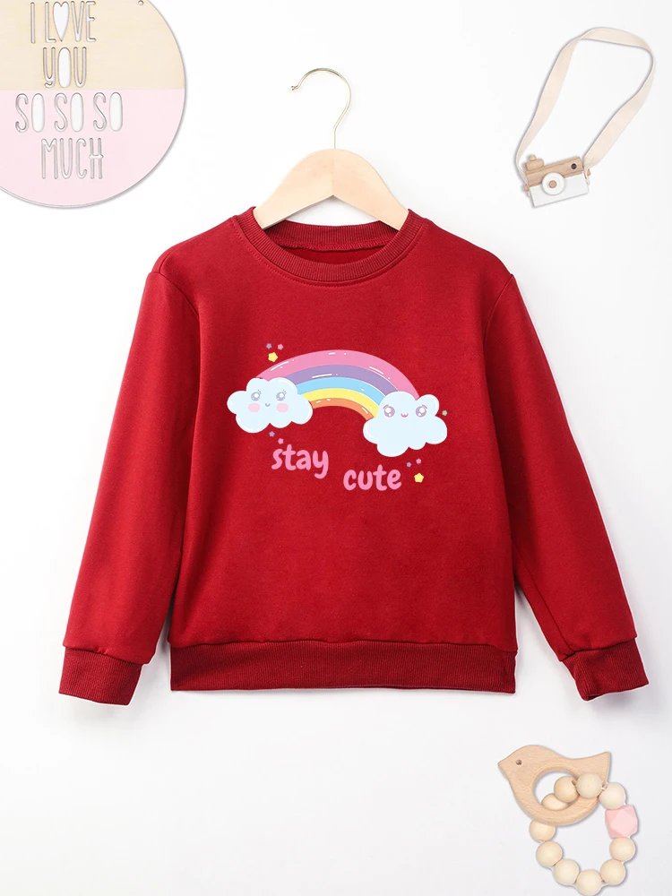 Cartoon Clouds Rainbow Toddler Girl Clothes Red Sweatshirt Comfortable Breathable Street Casual Kids Hoodie Spring Autumn
Cartoon Clouds Rainbow Toddler Girl Clothes Red Sweatshirt Comfortable Breathable Street Casual Kids Hoodie Spring Autumn