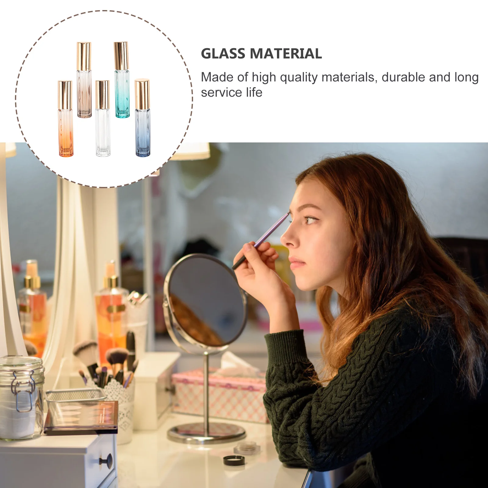 5Pcs Glass Spray Bottles Compact Twill Pattern Design Multipurpose Liquid Sprayer for Fragrance Essential Oil Travel Use
5Pcs Glass Spray Bottles Compact Twill Pattern Design Multipurpose Liquid Sprayer for Fragrance Essential Oil Travel Use