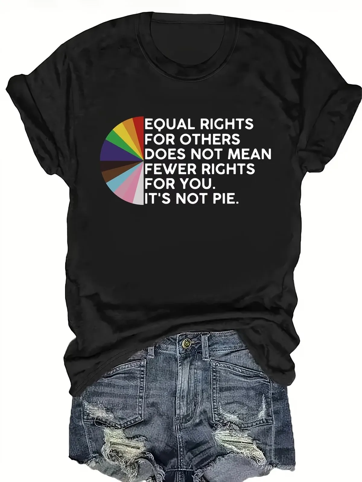 Equal Rights Message Tee with Bold Print Design
Equal Rights Message Tee with Bold Print Design