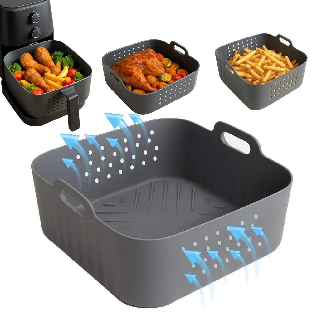 Square Air Fryer Mold for Ninja AF180 AF181 AF140 AF141 Reusable Silicone Air Fryer Liners for Philips HD9270 Baking Accessories
Square Air Fryer Mold for Ninja AF180 AF181 AF140 AF141 Reusable Silicone Air Fryer Liners for Philips HD9270 Baking Accessories