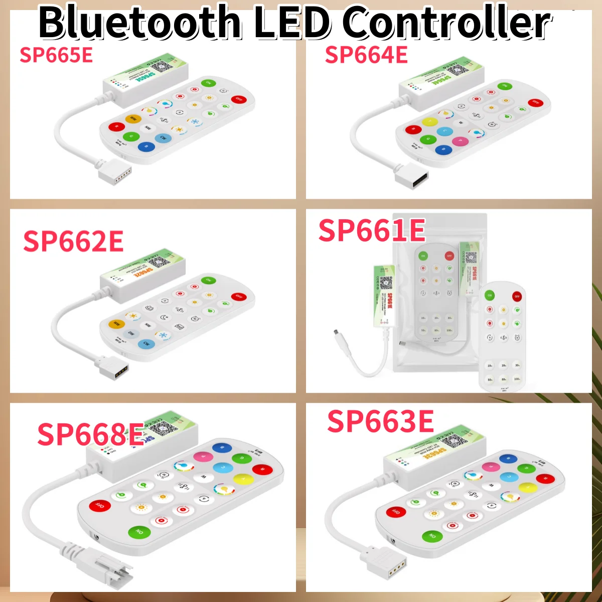 SP661E-SP665E DCV5-24V Bluetooth 1-5CH SPI PWM LED Controller APP RF Remote SingleColor CCT RGB RGBW RGBCCT Neon FCOB LightStrip
SP661E-SP665E DCV5-24V Bluetooth 1-5CH SPI PWM LED Controller APP RF Remote SingleColor CCT RGB RGBW RGBCCT Neon FCOB LightStrip