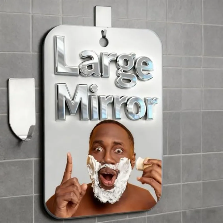 Thicken Shower Mirror Fogless for Shaving, Large, 1 Pcs 11x8 in Anti Fog Shaving Mirror No Fog Free Holder NO-Drilling Waterpro
Thicken Shower Mirror Fogless for Shaving, Large, 1 Pcs 11x8 in Anti Fog Shaving Mirror No Fog Free Holder NO-Drilling Waterpro