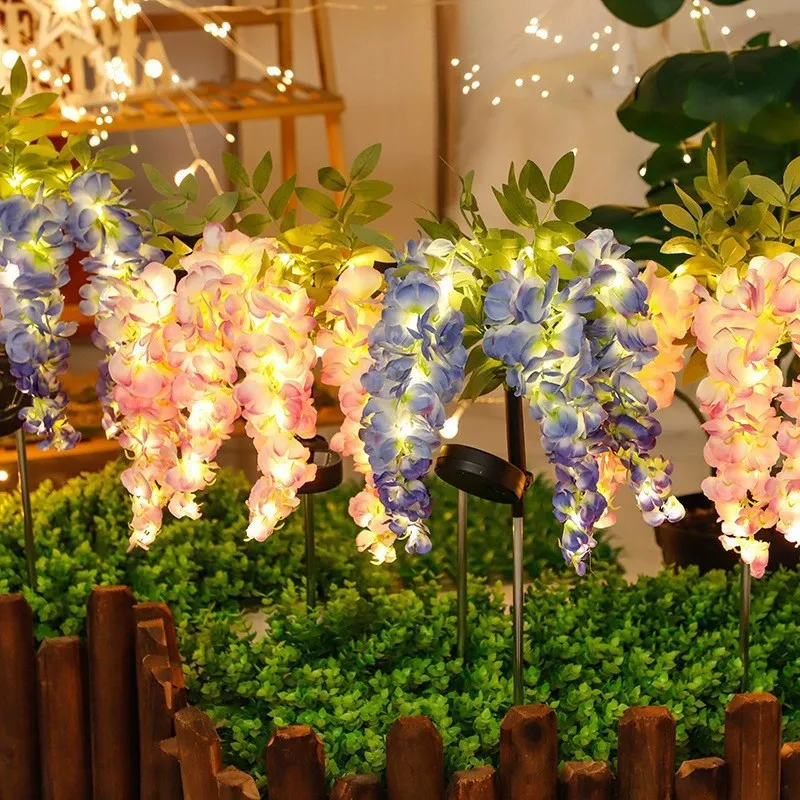 Solar Wisteria Flower Night Light Simulation Lamp Outdoor Waterproof Plug-in Lamp Solar Lawn Lamp Garden Courtyard Plug-in Lamp
Solar Wisteria Flower Night Light Simulation Lamp Outdoor Waterproof Plug-in Lamp Solar Lawn Lamp Garden Courtyard Plug-in Lamp