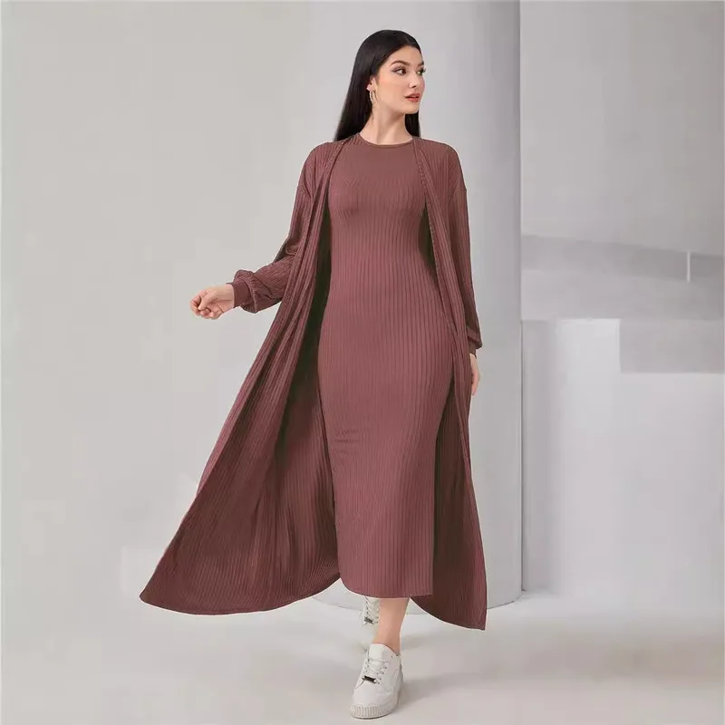 Women's Autumn/winter Two-piece Dress Sunskirt Cardigan Women Casual Crew-neck Christmas Party Knitted Long Dress Set
Women's Autumn/winter Two-piece Dress Sunskirt Cardigan Women Casual Crew-neck Christmas Party Knitted Long Dress Set