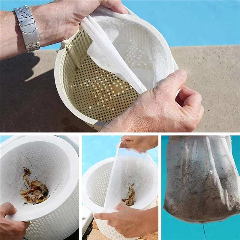 50-Pack Pool Skimmer Socks, Filter Bags, The Perfect Sock/Net/Saver To Protect Your Inground Or Above Ground Pool-B61B
50-Pack Pool Skimmer Socks, Filter Bags, The Perfect Sock/Net/Saver To Protect Your Inground Or Above Ground Pool-B61B