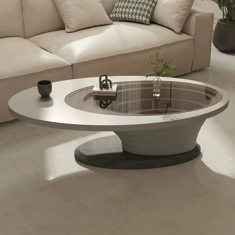 New small apartment tempered glass coffee table paint surface household living room cream wind coffee table side table combinati
New small apartment tempered glass coffee table paint surface household living room cream wind coffee table side table combinati