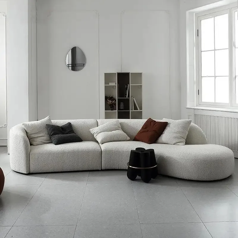 Nordic modern minimalist fabric sofa creative living room minimalist curved special-shaped corner club sofa
Nordic modern minimalist fabric sofa creative living room minimalist curved special-shaped corner club sofa