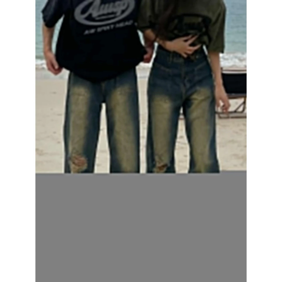 American Retro Hole Design Denim Pants Women's High Street Straight Loose Wide Leg Pants Floor-Length Trousers
American Retro Hole Design Denim Pants Women's High Street Straight Loose Wide Leg Pants Floor-Length Trousers