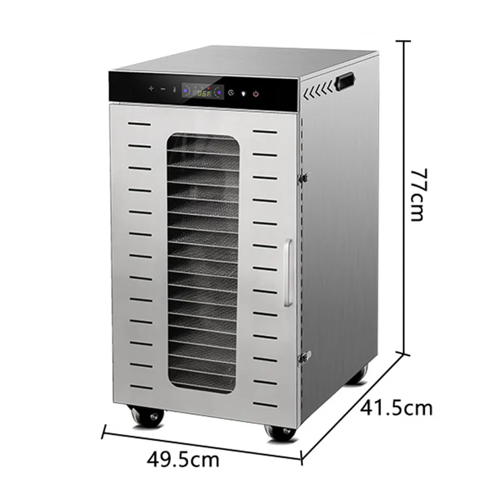 20 Trays Big Capacity Electric Powered Digital Food Drying Machine Fruit Dryer Dehydrator for Commercial
20 Trays Big Capacity Electric Powered Digital Food Drying Machine Fruit Dryer Dehydrator for Commercial