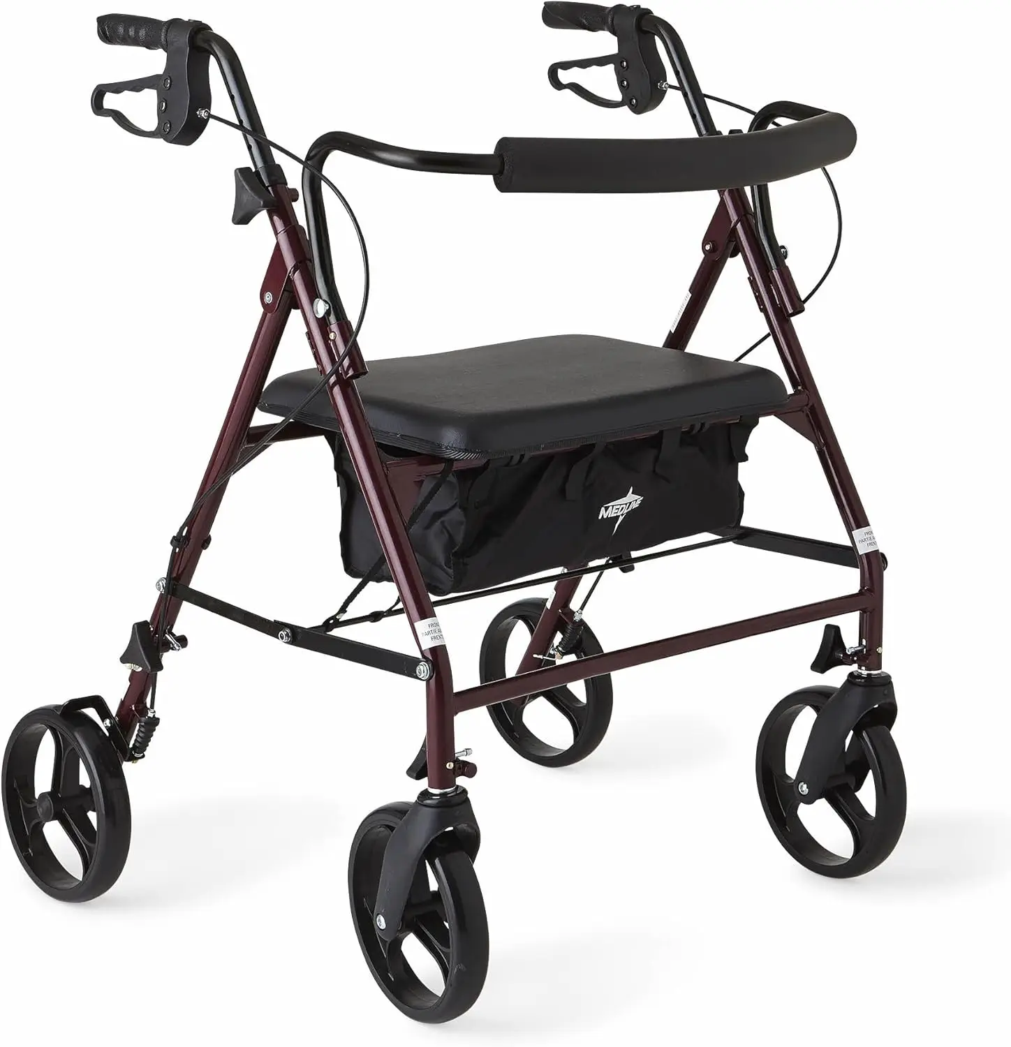 Large Steel Bariatric Rollator Walker with Adjustable Handles,Padded Seat & Backrest,Burgundy, 500 lb.Weight Capacity,Foldable
Large Steel Bariatric Rollator Walker with Adjustable Handles,Padded Seat & Backrest,Burgundy, 500 lb.Weight Capacity,Foldable