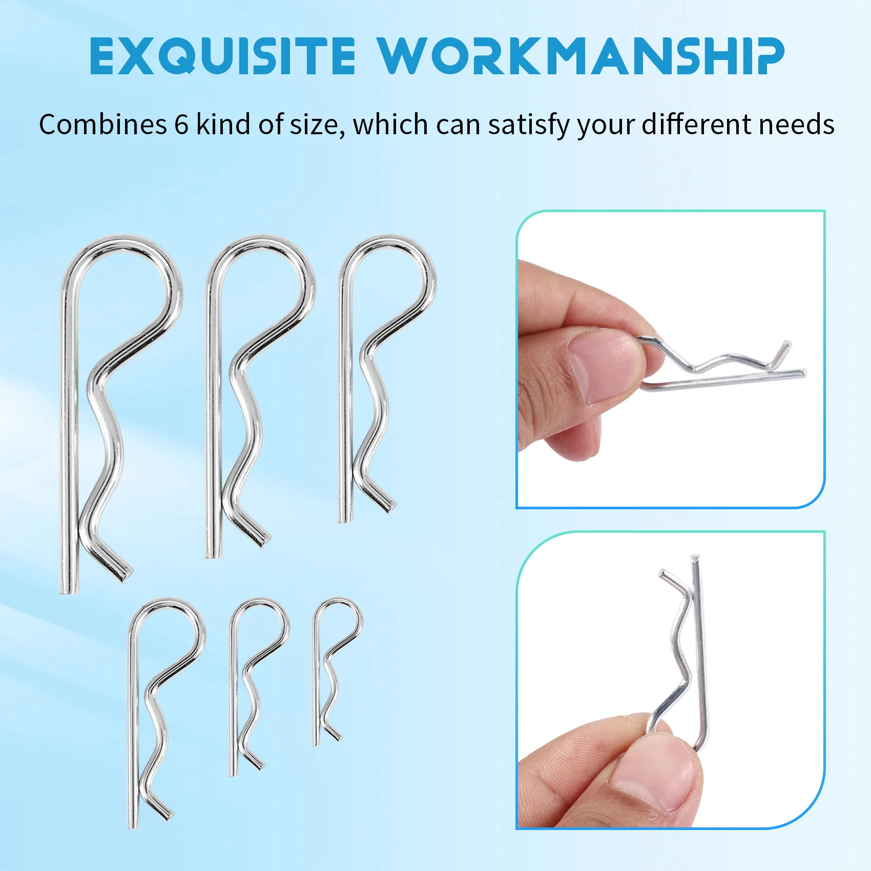 AEE5-100PCS M1 M1.2 M1.5 M1.8 M2 M2.5 Steel R Type Spring Cotter Pin Wave Shape Split Clip Clamp Hair Tractor Pin For Car
AEE5-100PCS M1 M1.2 M1.5 M1.8 M2 M2.5 Steel R Type Spring Cotter Pin Wave Shape Split Clip Clamp Hair Tractor Pin For Car