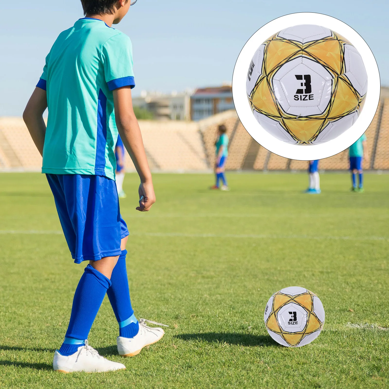 1pc Thickened PVC Football Size 3 for Kids Soccer Training Yellow Mini Outdoor Youth Toddler Sport Equipment
1pc Thickened PVC Football Size 3 for Kids Soccer Training Yellow Mini Outdoor Youth Toddler Sport Equipment