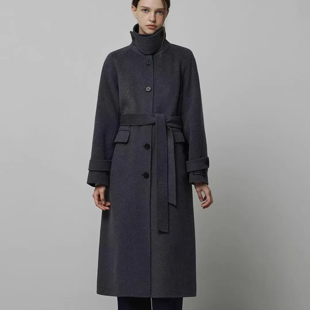 Одежда Awei, осенне-зимнее длинное двустороннее шерстяное пальто-камер с поясом, сшитое вручную корейское пальто прямого кроя для поездок на работу
Одежда Awei, осенне-зимнее длинное двустороннее шерстяное пальто-камер с поясом, сшитое вручную корейское пальто прямого кроя для поездок на работу