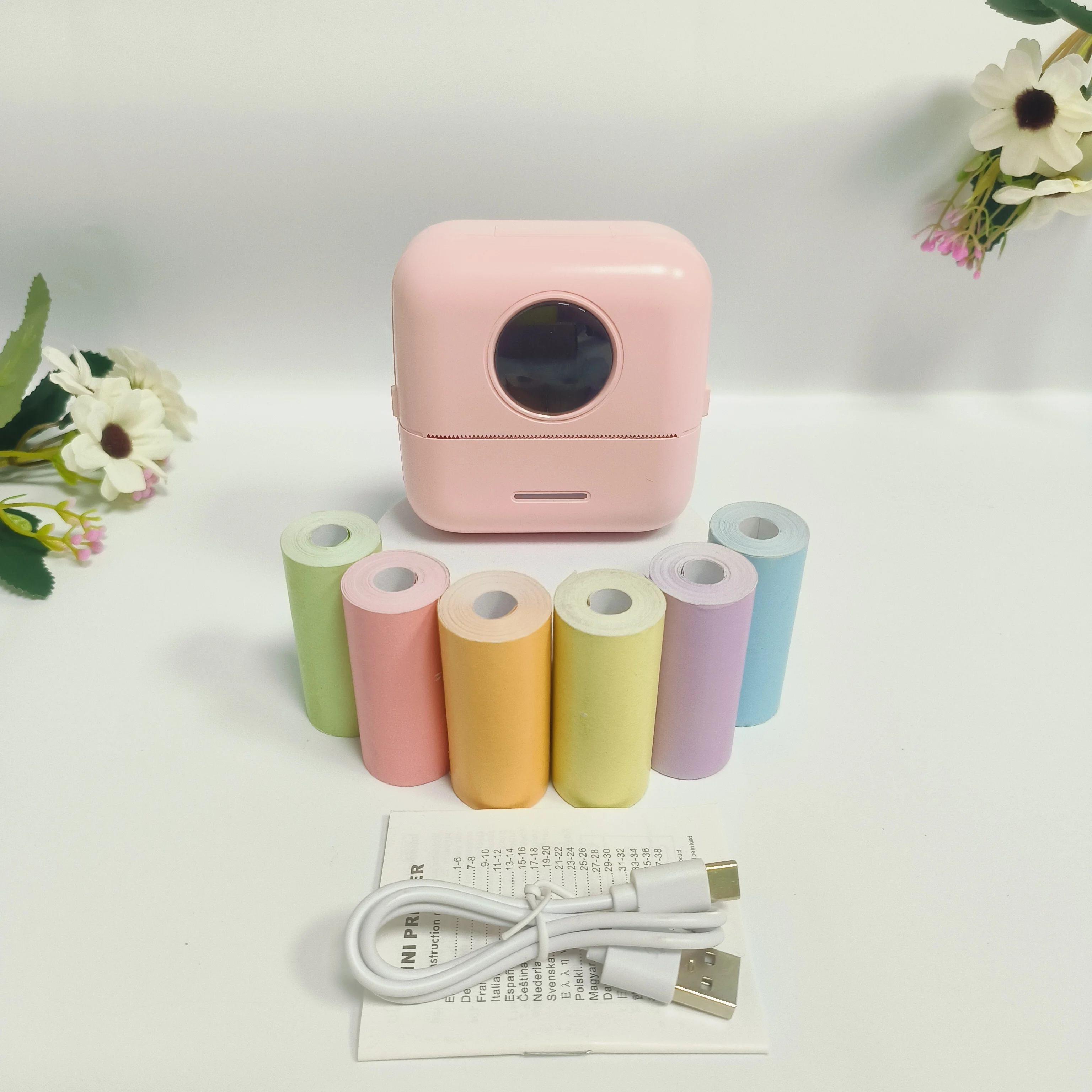 Portable Mini Pocket Thermal Printer with Paper Set - 6 Color Paper Rolls, Inkless Sticker Maker & Pocket Receipt Printer for Ph
Portable Mini Pocket Thermal Printer with Paper Set - 6 Color Paper Rolls, Inkless Sticker Maker & Pocket Receipt Printer for Ph