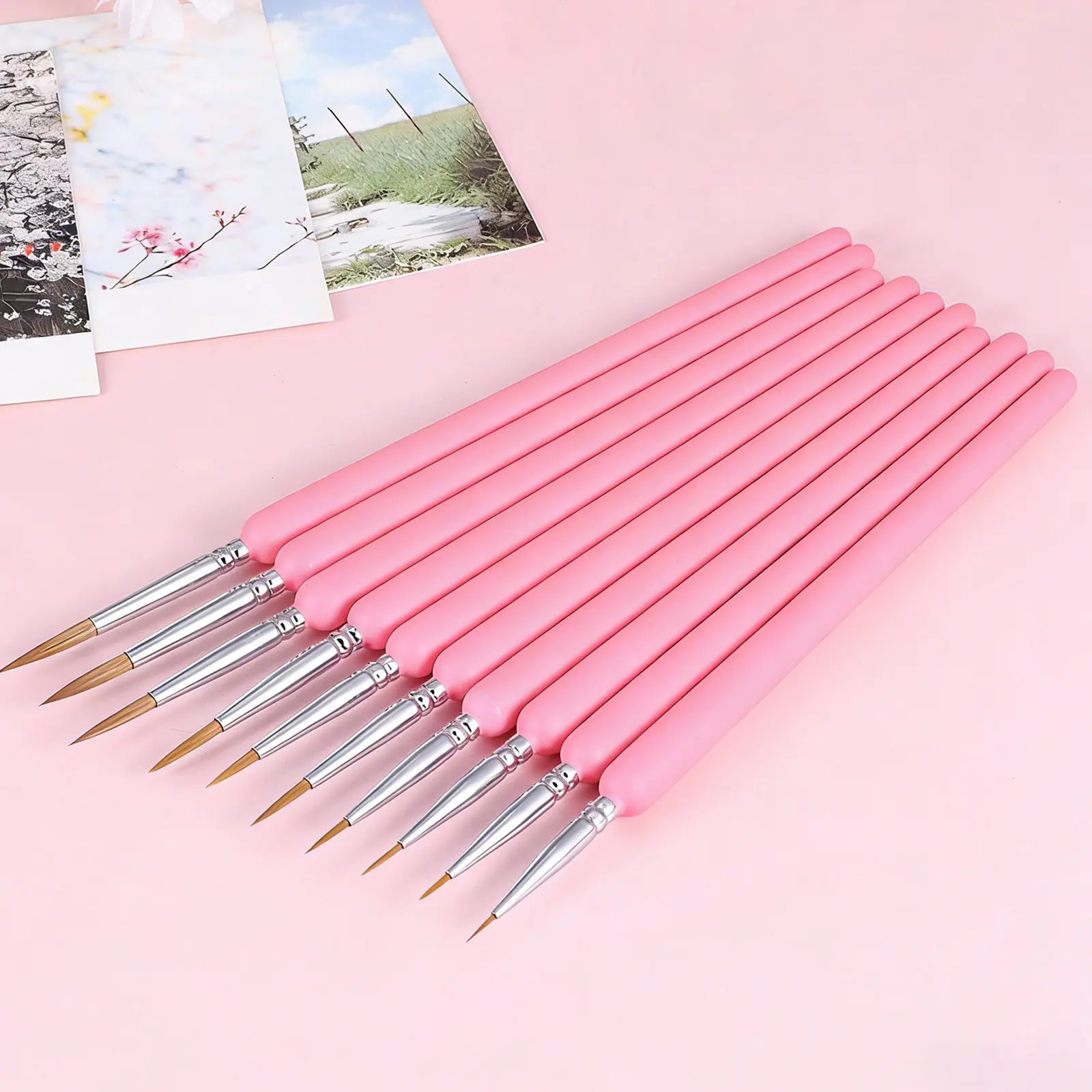 5Pcs Fine Detailing Paint Brush Set Wolf Hair Bristles Long Handle for Acrylics Watercolors Gouaches Oils Drawing Sketching Art
5Pcs Fine Detailing Paint Brush Set Wolf Hair Bristles Long Handle for Acrylics Watercolors Gouaches Oils Drawing Sketching Art