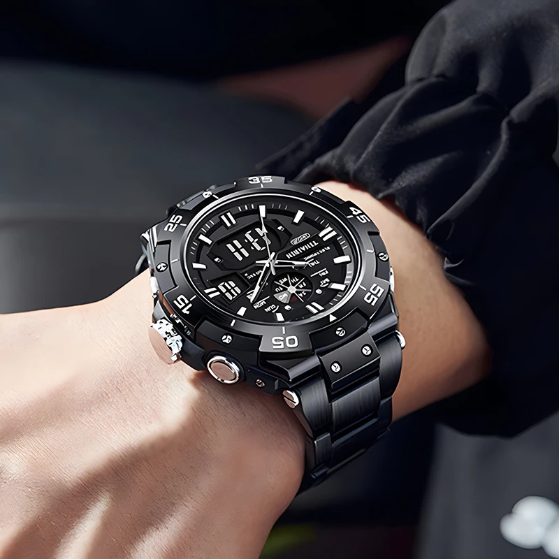 Men Sports Watches Digital Men Quartz Steel Wrist Watches Quartz Chronograph Date Week Full Steel Luxury Brand Watch Male Clock
Men Sports Watches Digital Men Quartz Steel Wrist Watches Quartz Chronograph Date Week Full Steel Luxury Brand Watch Male Clock