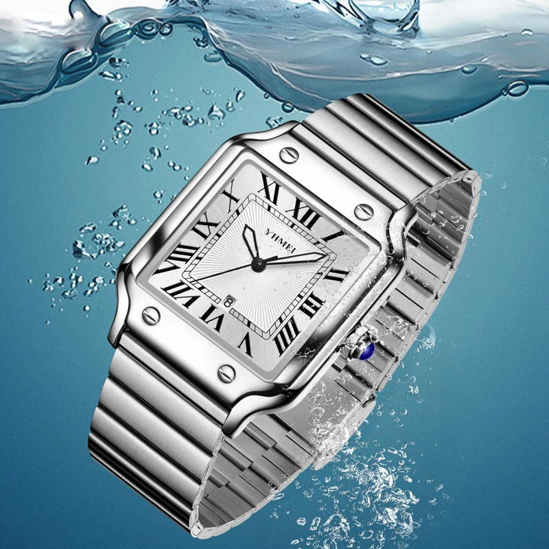 Creative Design Square Roman Numerals Calendar Men's Watch Stainless Steel Strap Business Quartz Watch Men's
Creative Design Square Roman Numerals Calendar Men's Watch Stainless Steel Strap Business Quartz Watch Men's