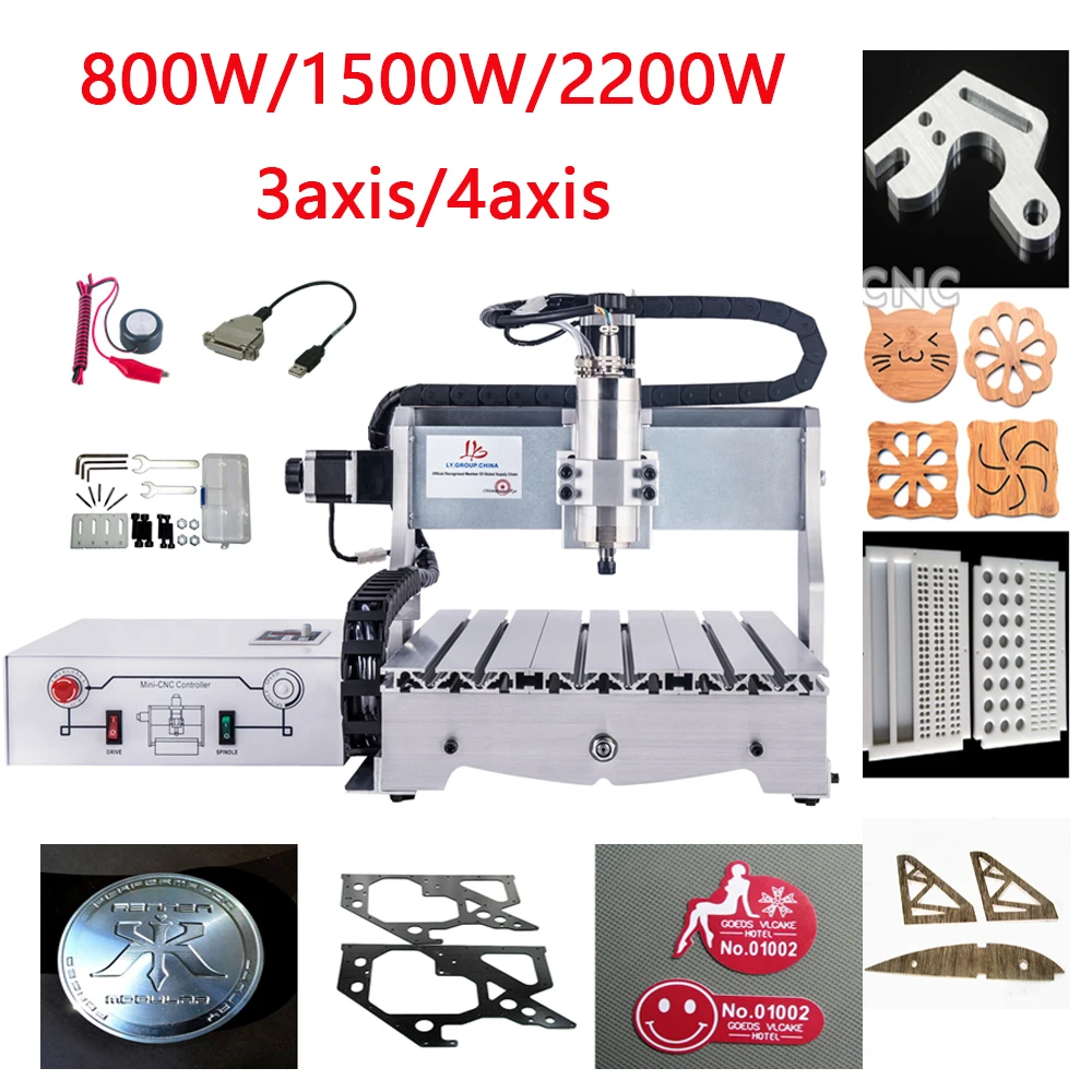 3Axis Milling and Cutting Carving Machine 3040 Metal Wood Stone 4axis Drilling with Water Tank Optional 800W 1.5KW 2.2KW
3Axis Milling and Cutting Carving Machine 3040 Metal Wood Stone 4axis Drilling with Water Tank Optional 800W 1.5KW 2.2KW