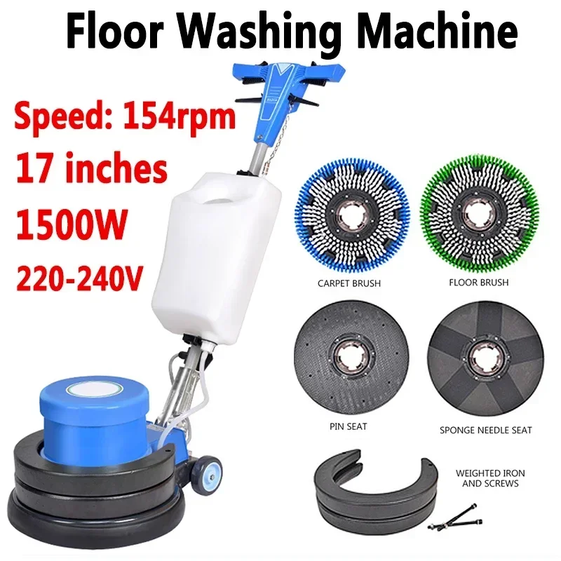 New 1500W Floor Washing Machine Push-type Brushes Wiping Machine Polishing Floor,Carpet Cleaning/Waxing Machine 220-240V
New 1500W Floor Washing Machine Push-type Brushes Wiping Machine Polishing Floor,Carpet Cleaning/Waxing Machine 220-240V