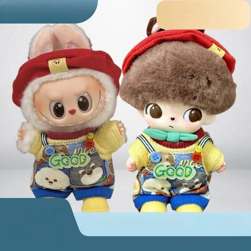 Xinqi Toys Doll Clothes For 10cm 17cm Labubu Dimoo Kt Cat Sweet Cool Dog Print Beret Overalls Plush Doll Changing Outfit
Xinqi Toys Doll Clothes For 10cm 17cm Labubu Dimoo Kt Cat Sweet Cool Dog Print Beret Overalls Plush Doll Changing Outfit