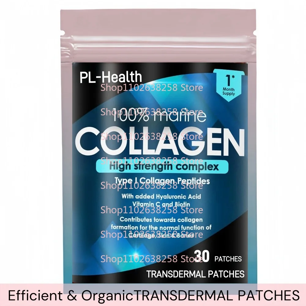 30 Patches Marine Collagen Transdermal Patches Vitamin C, High Strength Collagen for Skin and Nails Health
30 Patches Marine Collagen Transdermal Patches Vitamin C, High Strength Collagen for Skin and Nails Health