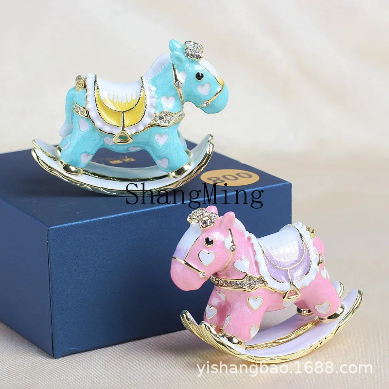 PYH small rocking horse enamel color jewelry box oil dripping handicrafts gifts ornaments home accessories
PYH small rocking horse enamel color jewelry box oil dripping handicrafts gifts ornaments home accessories