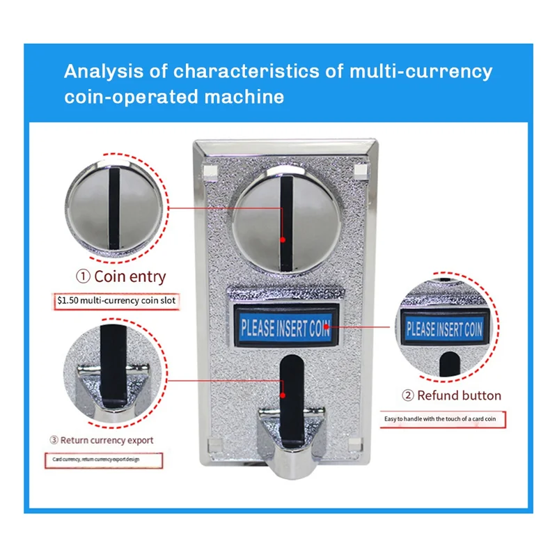 Advanced 2PCS 616 Multi Coin Acceptor Electronic Roll Down Coin Acceptor Selector Mechanism Vending Machine Arcade Game Ticket
Advanced 2PCS 616 Multi Coin Acceptor Electronic Roll Down Coin Acceptor Selector Mechanism Vending Machine Arcade Game Ticket