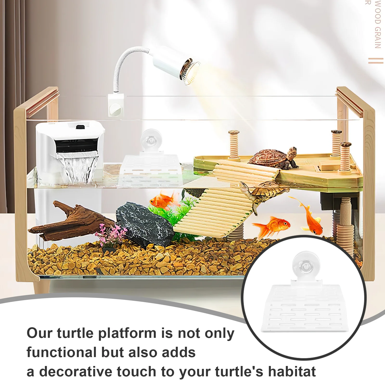 Turtle Basking Platform Plastic Floating Island Terrace Suction Cup Turtle Resting Climbing Platform Aquarium Accessory
Turtle Basking Platform Plastic Floating Island Terrace Suction Cup Turtle Resting Climbing Platform Aquarium Accessory