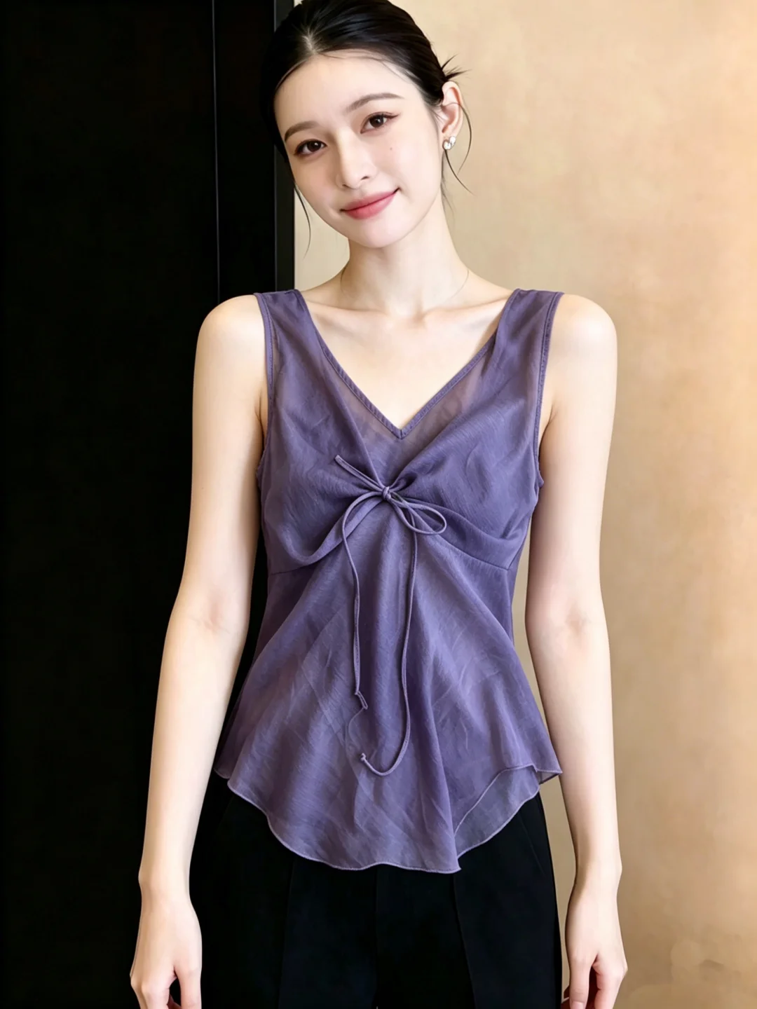 Elegant Unique Women's Camisole Vest Inner Wear Beautiful Summer Top Fashionable V-Neck Chiffon Outerwear Regular Fit Single ...
Elegant Unique Women's Camisole Vest Inner Wear Beautiful Summer Top Fashionable V-Neck Chiffon Outerwear Regular Fit Single ...