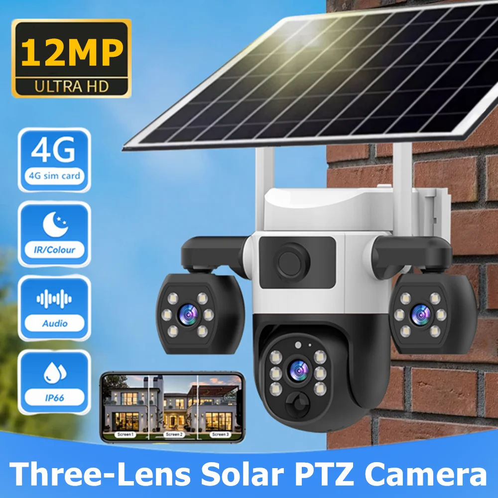 V380 Pro Solar Camera 4G SIM Outdoor Three Lens Three Screens PIR Human Detect CCTV Security Battery PTZ IP Camara Farm orchard
V380 Pro Solar Camera 4G SIM Outdoor Three Lens Three Screens PIR Human Detect CCTV Security Battery PTZ IP Camara Farm orchard