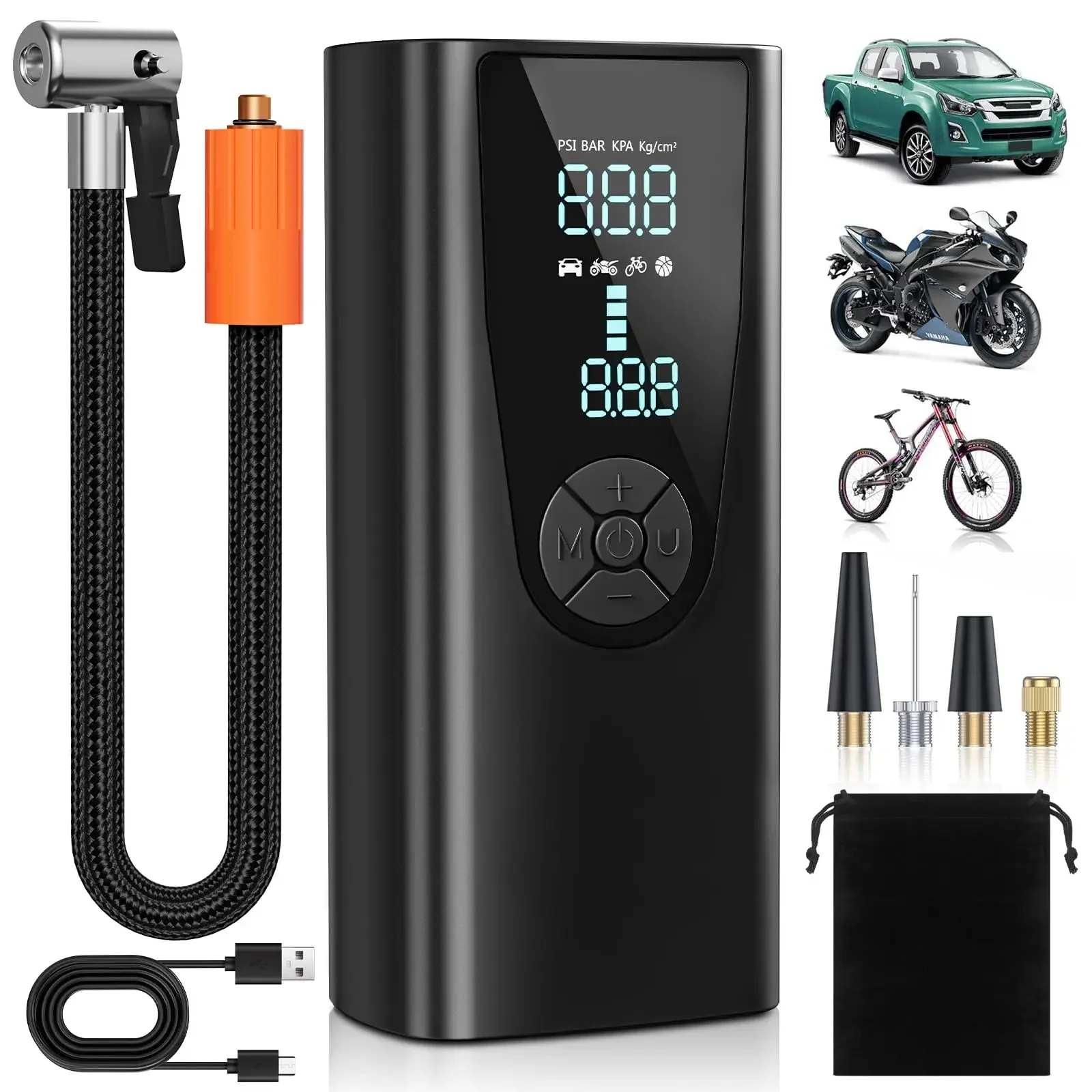 Tire Inflator Portable Air Compressor, 150PSI & 20000mAh Portable Air Pump for Car Tires, 2X Faster Inflation Bike Tire Pump wit
Tire Inflator Portable Air Compressor, 150PSI & 20000mAh Portable Air Pump for Car Tires, 2X Faster Inflation Bike Tire Pump wit